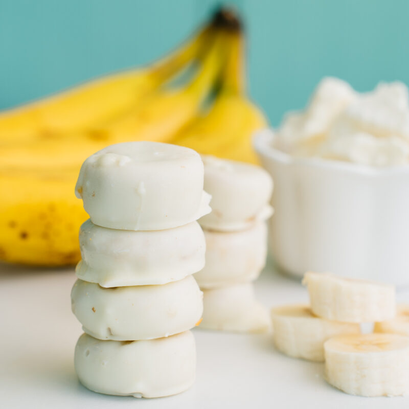 Plain White Chocolate-Covered Banana Bite